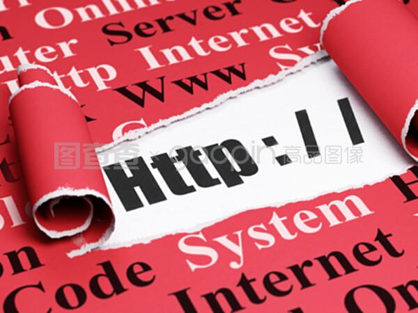 網(wǎng)頁開發(fā)概念黑色文字http下的一張破紙